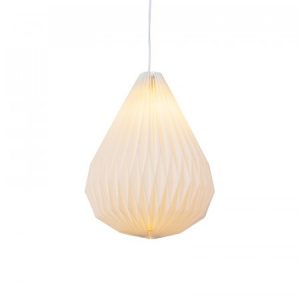 Moderne-papieren-hanglamp-wit---Paper-Cone