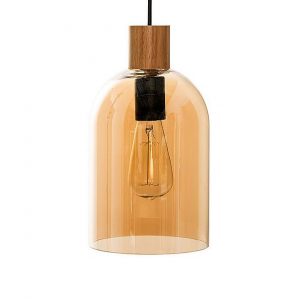 bloomingville hanglamp glas bruin