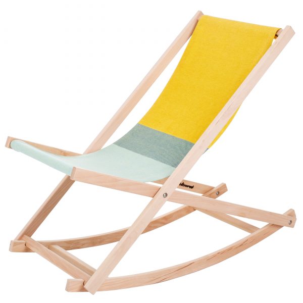 Weltevree - Beach Rocker schommelstoel geel/groen, Geel