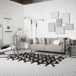 Woonstijl - Monochroom fauteuil met hoogpolig vloerkleed aai made with love