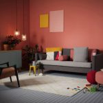 woonstijl lollypop met roze hocker en roze fauteuil