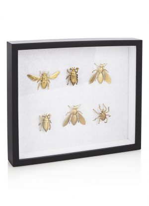 hk living fotolijst met insecten van messing