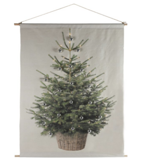 kerstboom op canvas met verlichting