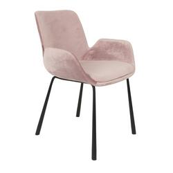 Zuiver - Brit eetkamerstoel (set van 2), roze velvet