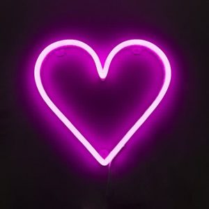 qazqa neon hart wandlamp