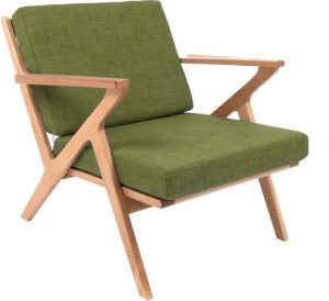 leitmotiv rest fauteuil eikenhout groen