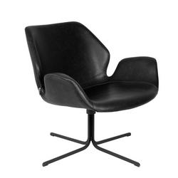 Zuiver - Fauteuil Nikki, zwart leder