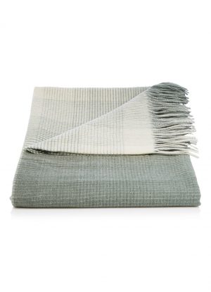 elvang horizon plaid groen alpacawol