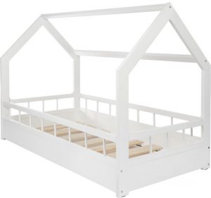 houten bedhuisje wit kinderbed