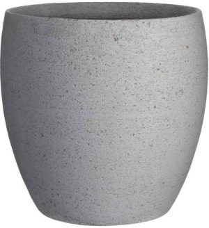 mica decoration bloempot grijs rond