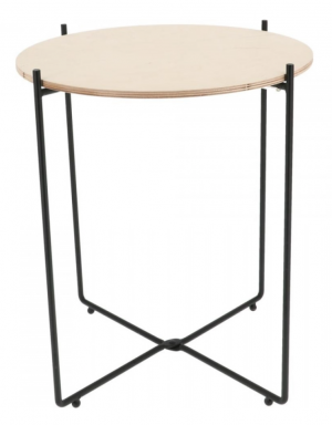 xenos bijzettafel hout zwart metaal
