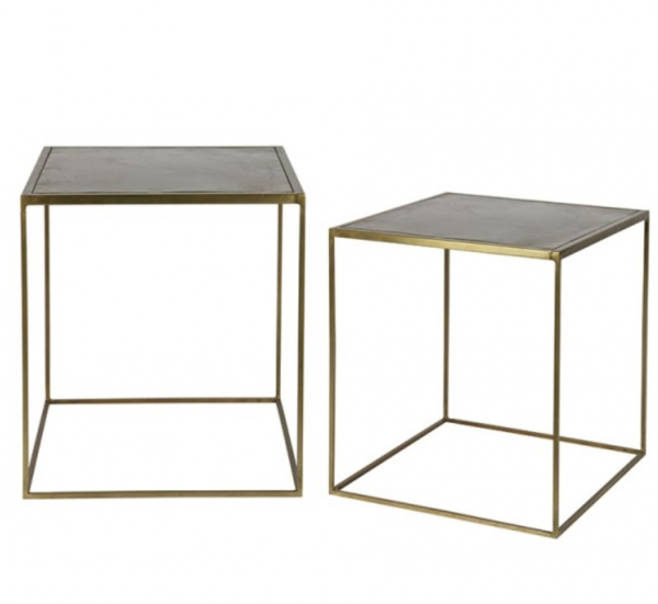 bepure bijzettafel metallic brass messing