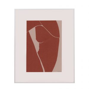 hkliving-poster-in-lijst-tiny-art-50x42-cm-terra