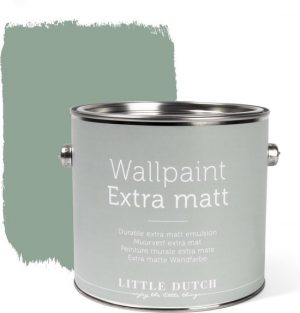 little dutch wallpaint mint groen