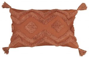 hema kussenhoes met kwastjes terra