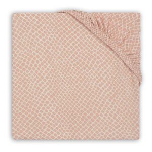 Jollein hoeslaken jersey snake pale pink