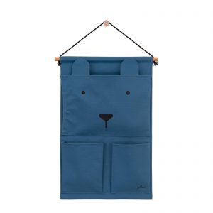 jollein-wandorganizer-canvas-animal-club-steel-blue-blauw-8717329354852