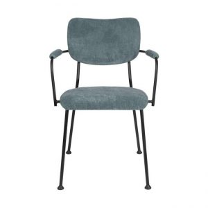 zuiver benson eetkamerstoel met armleuning grey blue