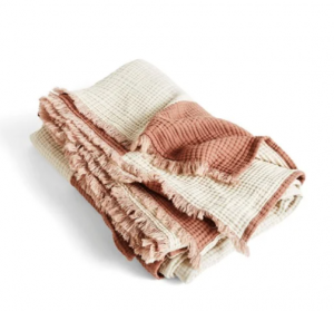 hay plaid crinkle stripe creme