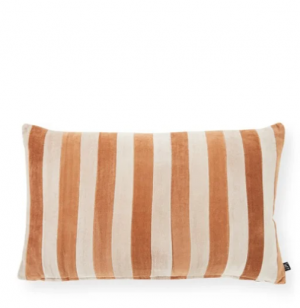 hkliving sierkussen velvet striped bruin