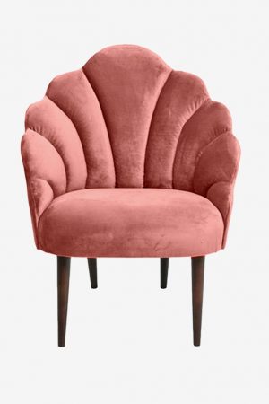 Sissy-Boy Roze velvet schelpstoel