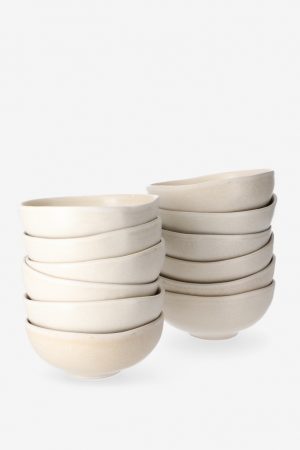 Sissy-Boy Witte stoneware kom klein foresta