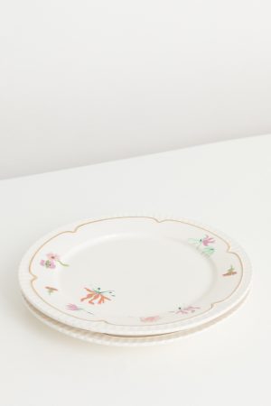 Sissy-Boy Wit aardewerk dinerbord deco gold flower
