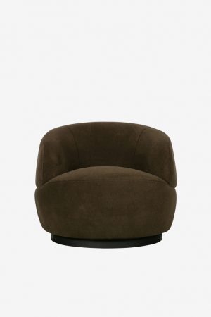 BePureHome BePureHome Woolly boucle draaifauteuil donker groen