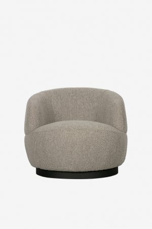 BePureHome BePureHome Woolly boucle draaifauteuil beige gemeleerd