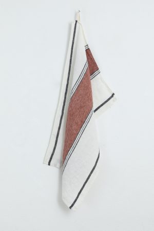 Sissy-Boy Witte theedoek met gestreept design
