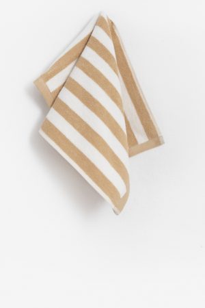 Sissy-Boy Beige met wit gestreepte gastendoek