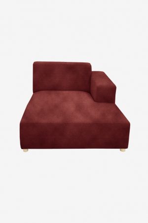 Sissy-Boy Earl velvet chaise longue rechts winered