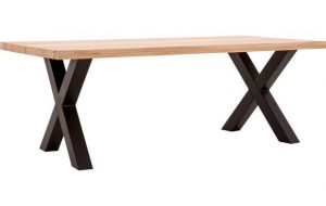 goossens eettafel blade eiken met x poten