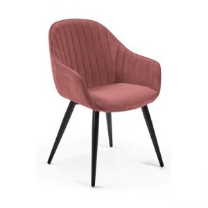 kave home eetkamerstoel fabia roze