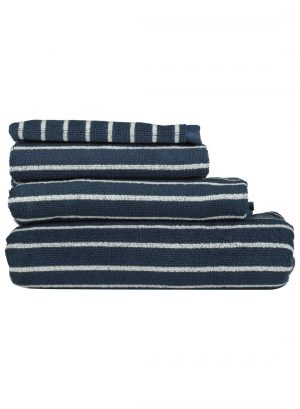 HEMA Handdoeken - Zware Kwaliteit - Streep Denim (denim)