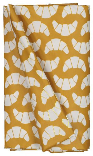 HEMA Tafelzeil 140x240 Polyester - Croissants Oker/wit (okergeel)