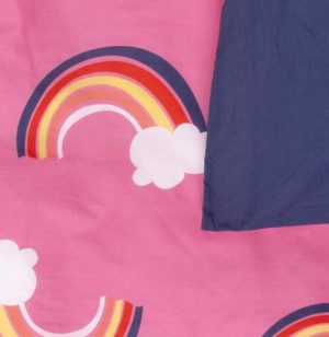 HEMA Kinderdekbedovertrek - Zacht Katoen - 140 X 200 - Roze Regenbogen
