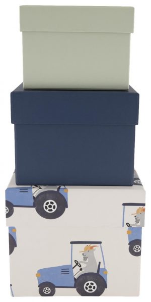 HEMA Kartonnen Opbergdozen Tractor - 3 Stuks