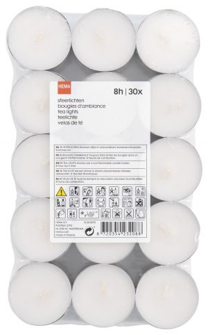 HEMA Sfeerlichten 8 Branduren Wit - 30 Stuks