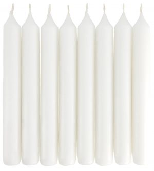 HEMA Dinerkaarsen Ø2x17 Wit - 8 Stuks (wit)