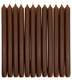 HEMA Lange Huishoudkaarsen Ø2.2x29 - 12 Stuks Lichtbruin (lichtbruin)