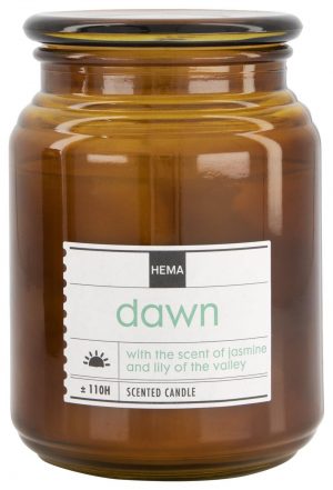 HEMA Geurkaars In Glazen Pot Ø10x14 Dawn (bruin)