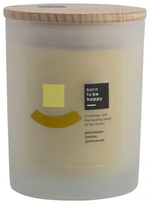 HEMA Geurkaars In Glas Ø7.9x9.7 Born To Be Happy