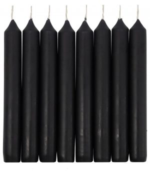 HEMA Dinerkaarsen Ø2x17 Zwart - 8 Stuks
