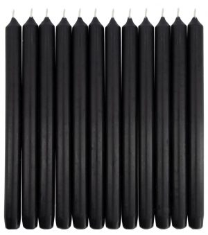 HEMA Lange Huishoudkaarsen Ø2.2x29 - 12 Stuks Zwart (zwart)