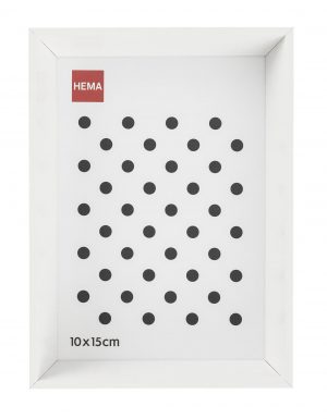 HEMA Fotolijst Hout 10x15 Facetrand Wit