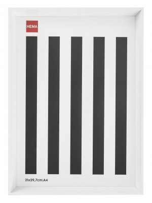 HEMA Fotolijst Hout 21x29.7 Facetrand Wit