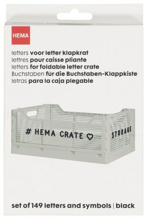 HEMA Letters Voor Klapkrat - Zwart (zwart)