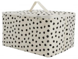 HEMA Canvas Mand Met Rits 27x36x20 Stippen