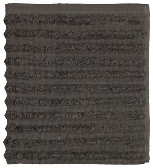 HEMA Badmat 50x50 Streep Donkergrijs